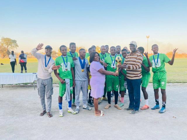 OUTJO, 10 AUGUST 2025 - Gobabis-based team, Super Stars FC continues their dominance at grassroots tournaments by winning the football finals at Outjo's Mayoral Cup on Sunday. (Photo: Contributed) NAMPA. 