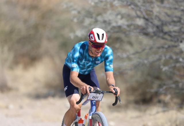 GROSS BARMEN, 23 August 2025 – Namibia’s male cyclist Alex Miller while in action during the 2025 Khomas100 African Gravel Championships a race which saw riders from across the continent competing for UCI points, over 157 kilometres from Windhoek to Gross Barmen Resort outside Okahandja. (Photo by: Hesron Kapanga) NAMPA