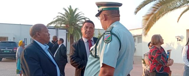 MARIENTAL, 01 September 2025 (NAMPA)-The Namibia Correctional Service held a short memorial service on Monday at the Hardap Correction Facility to honor the 14 officers who died in a crash near Mariental on Saturday.
(Photo:Charmaine Boois) NAMPA 