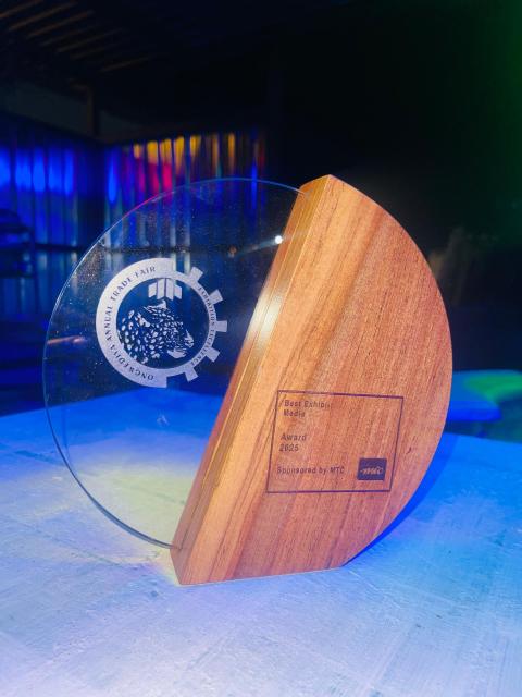 WINDHOEK, 01 September 2025 – The Namibia Press Agency (Nampa) was awarded the Best Media Exhibit at the 2025 Ongwediva Annual Trade Fair (OATF). (Photo: Contributed)
