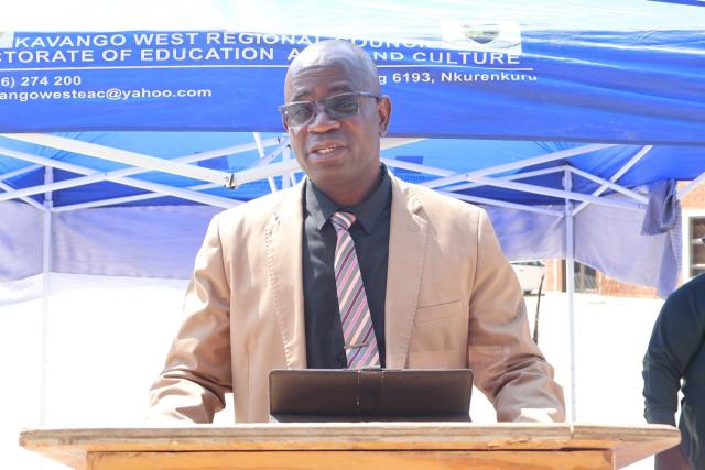 NKURENKURU, 01 September 2025 - The Directorate of Education in Kavango West, Pontianus Musore at the officially launched of the Lifelong Learning Arts and Culture month on Monday.

(Photo: Contributed)
NAMPA