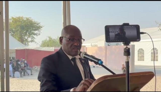 OHAKEENYANGA, 02 September 2025 - Namibian Defence Force (NDF) Air Marshal Martin Pinheas speaking during the special memorial service held at Ohakeenyanga on Tuesday. (Photo: Maria David)NAMPA