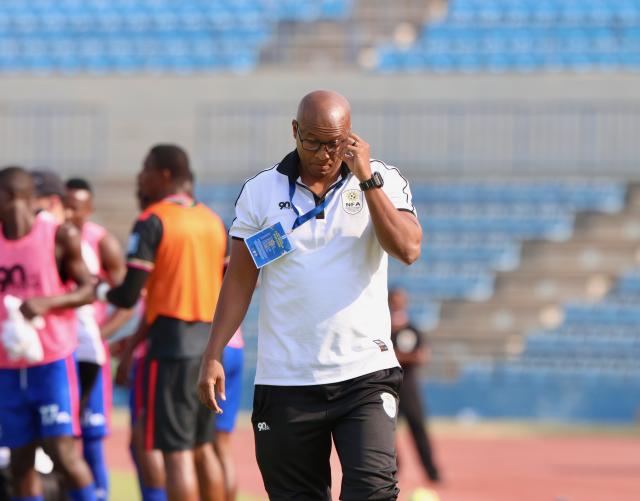 FRANCISTOWN, 05 September 2025 - Brave Warriors goalkeeper coach Arnold Subeb while in action in their 2-1 defeat to Malawi during their 2026 World Cup qualifiers at the Obed Itani Chilume Stadium in Francistown, Botswana. (Photo by: Hesron Kapanga) NAMPA