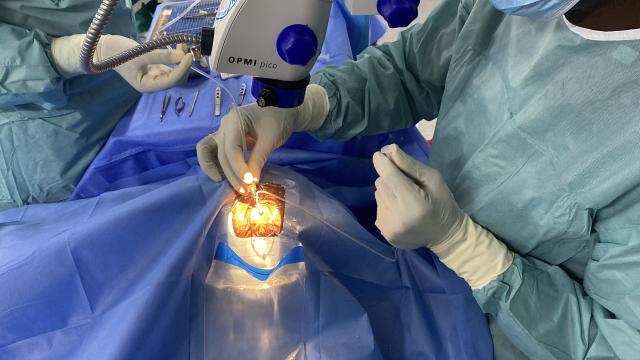 Eye surgery: A patient that suffers from eye sight issues undergoing eye surgery.

PHOTO: Max Henrich (NAMPA)