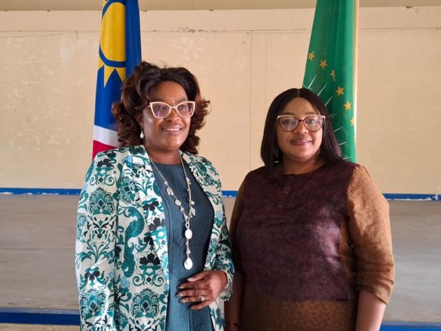 NKURENKURU, 10 September 2025- Petroleum Commissioner Maggy Shino and Kavango West Governor Verna Sinimbo at a regional local consultation on the National Upstream Petroleum local content policy in Nkurenkuru on Wednesday.

(Photo:Contributed)
NAMPA