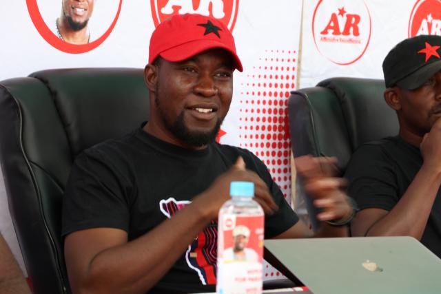 WINDHOEK, 25 September 2024 - AR Movement leader Job Amupanda defended his party’s robust approach in Parliament (Photo: Andreas Thomas) NAMPA
