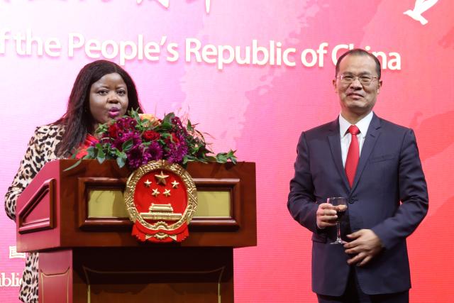 WINDHOEK, 13 September- Deputy Minister of International Relations, Jannely Matundu and China’s Ambassador to Namibia, Zhao Weiping. (Photo by Eba Kandovazu). NAMPA