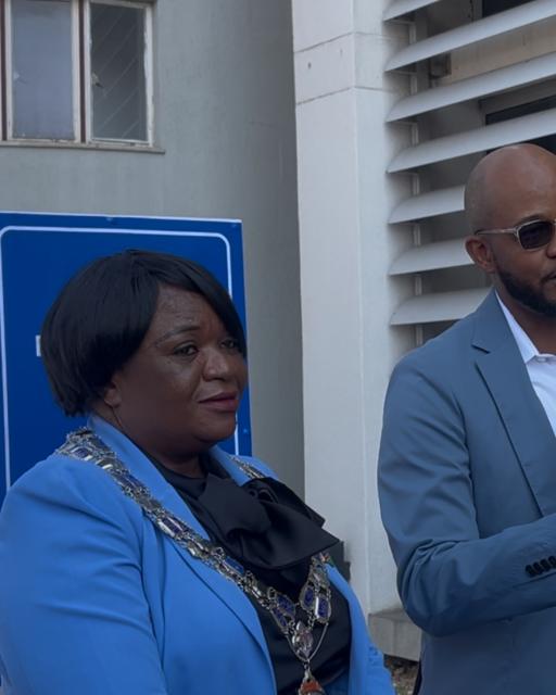 WINDHOEK, 15 September 2025 (NAMPA) - The CoW Mayor, Ndeshihafela Larandja, during the Inauguration of the first electric vehicle charging port for the CoW. (Photo: Justina Shuumbwa) NAMPA
