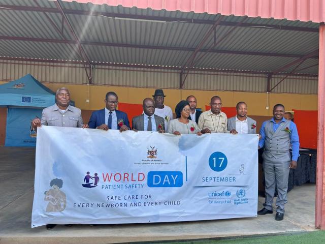OPUWO, 17 SEPTEMBER 2025 - Namibia joined the global community in observing World Patient Safety Day on Wednesday, with the theme "Safe care for every newborn and every child" in Opuwo, Kunene Region. (Photo by: Uakutura Kambaekua) NAMPA.