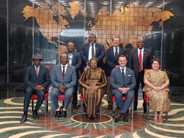 WINDHOEK, 17 September 2025 - Netumbo Nandi-Ndaitwah with the Chamber of Mines during their courtesy visit to state house on Wednesday. (Photo: Negumbo Ali)