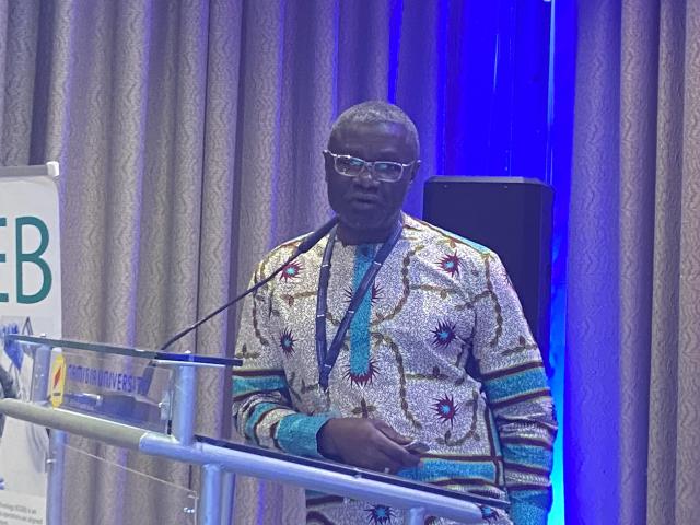 WINDHOEK, 25 September 2025 - Professor of Molecular Biology and Genomics at Redeemer’s University, Christian Happi speaks during the first cancer genomics conference in Windhoek. (Photo: Edward Tenete) NAMPA