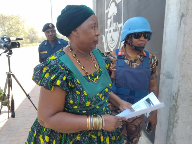 KATIMA MULILO, 25 September 2025 - Zambezi Governor, Dorothy Kabula Governor Kabula on Thursday morning received the petition of the UDP demonstrators in Zambezi and promised to submit it to the relevant office.
(Photo: Michael Mutonga Liswaniso) NAMPA