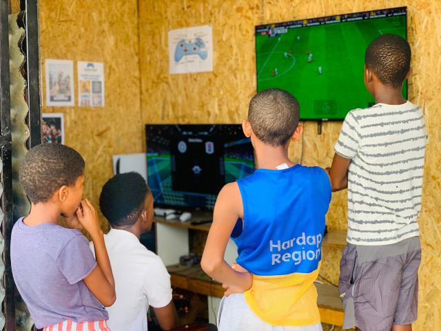 MARIENTAL, 25 September 2025(NAMPA)-Mariental local Teacher, David  Mbarandongo opens game centre in Aimablaagte so children in the informal settlements can have a nearby place to play video games and other educational board games.
(Photo:Charmaine Boois) NAMPA 