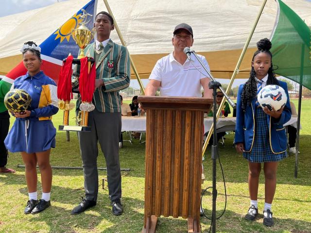 REHOBOTH, 26 September 2025 (NAMPA)- The Hardap Governor, Riaan McNab at the official launch of the Hardap Governor Cup in Rehoboth on Friday.
(Photo: MICT) NAMPA