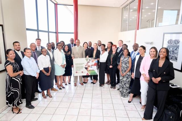 WINDHOEK, 01 OCTOBER - Members from different financial institutions pose for a photo at the launch of Namibia Sustainable Finance Alliance (NSFA). (Photo: Contributed) Nampa