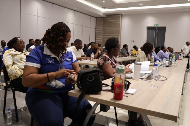 OTJIWARONGO, 02 October 2025 - A section of regional government officials in the Otjozondjupa Region attends a consultative meeting at Otjiwarongo on the ICT infrastructure development for the region on Thursday afternoon. (Photo by: Mulisa Simiyasa) NAMPA 