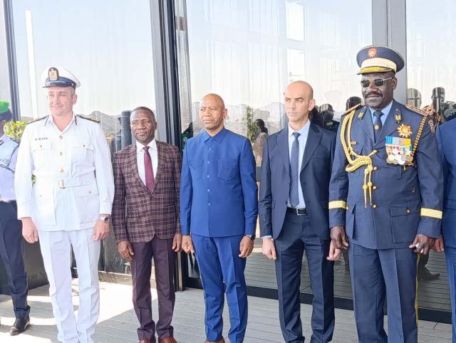 WINDHOEK, 06 OCT 2025 - Inspector General of the Namibian Police Force Joseph Shikongo (R) and delegates of the African Union during The Official Opening of the 5
th Annual African Union Police Coordination Meeting, in Windhoek. (Photo: Filemon Haininga) NAMPA