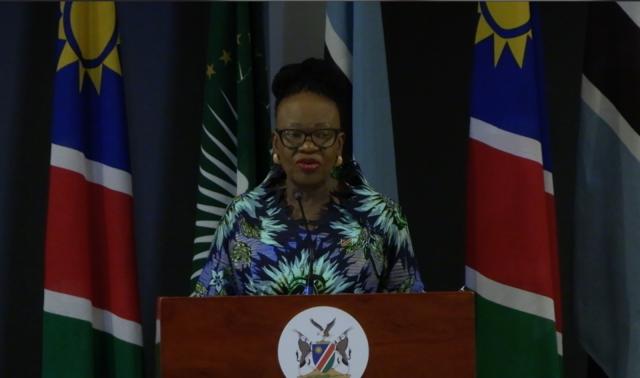 WINDHOEK, 09 October 2025 - Minister of International Relations and Trade, Selma Ashipala-Musavyi pictured at the BNC in Windhoek. (Photo by: Maysa Sangeve) NAMPA