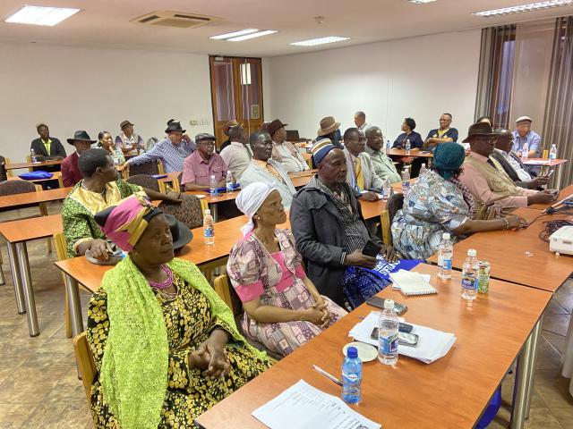 WINDHOEK, 09 September 2025 - Members of  affected communities of the 1904-1908 genocide gathered during a press conference in Windhoek. (Photo: Edward Tenete) NAMPA