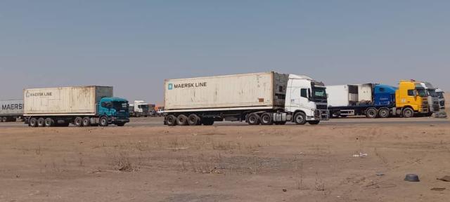 WALVIS BAY, October 2025 - Trucks randomly parked in an area not necessarily designated for truck parking. This is due to a lack of structured or limited truck parking space at the town, despite the influx of trucks coming to the town. (Photo by: Isabel Bento) NAMPA