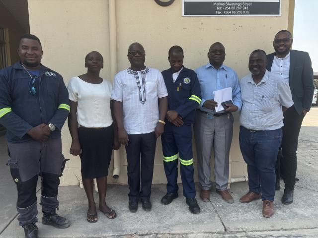 RUNDU, 15 October 2025- Governor of the Kavango East Region Hamunyera Hambyuka meets with beneficiaries of the National Youth Fund. (Photo by: Sawi Hausiku) NAMPA 