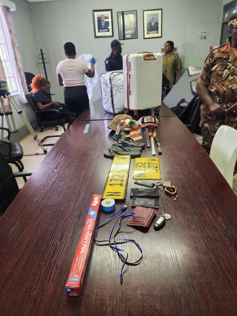 WINDHOEK, 16 OCTOBER 2025 - Items recovered by the Namibian Police (Nampol) in connection to the Mazda Demio robberies in Windhoek. (Photo by: Molly Weyulu) NAMPA 