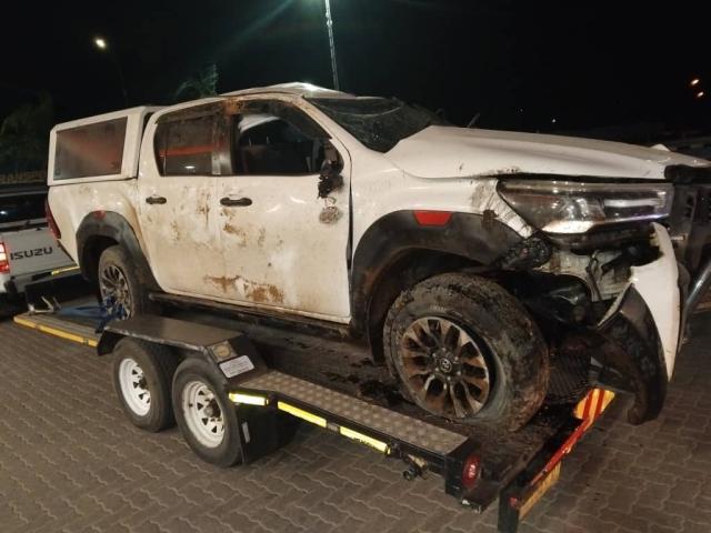 OTJIWARONGO, 16 October 2025 - The vehicle which was involved in an accident Thursday night on Otjiwarongo-Okahandja B1 road. (Photo contributed) NAMPA 