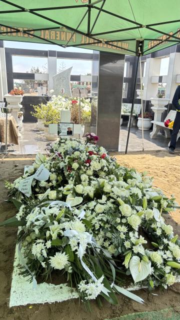 WALVIS BAY, 18 October 2025 - The grave of the businessman John Savva who was laid at the Walvis Bay cemetary. (Photo by: Isabel Bento) NAMPA