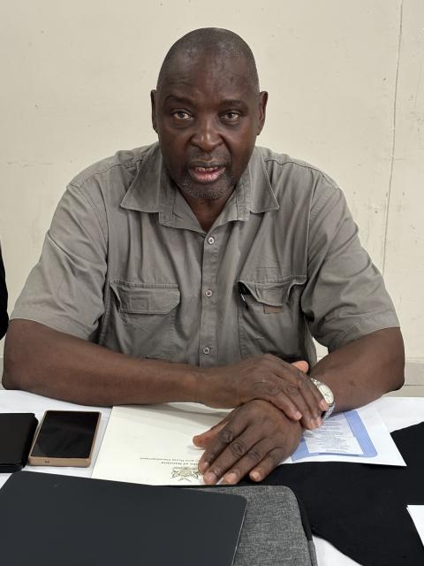 RUNDU, 20 October 2025 - Urban and Rural Development Minister James Sankwasa in Rundu on Monday. (Photo by: Sawi Hausiku) NAMPA 