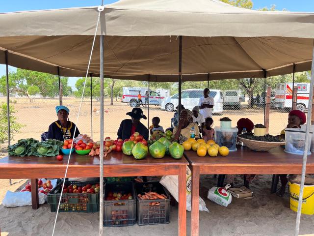 NCAMAGORO, 25 October 2025- The commemoration of World Food Day at Ncamagoro village on Saturday, gave farmers an opportunity to sell their products. 
(photo: Lylie Joel)
NAMPA