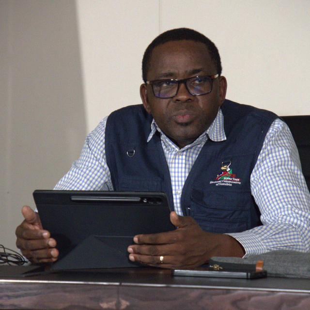 WINDHOEK, 03 November 2025 - Chief Electoral and Referenda Officer Peter Shaama updating the media regarding the 2025 electoral calendar (Photo: Andreas Thomas) NAMPA