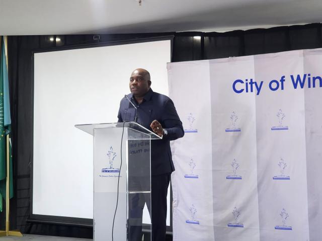 WINDHOEK, 07 NOVEMBER 2025 - Namibia National Mayors Forum (NNMF) President, Clark Leonard Hango. (Photo by: Molly Weyulu) NAMPA 