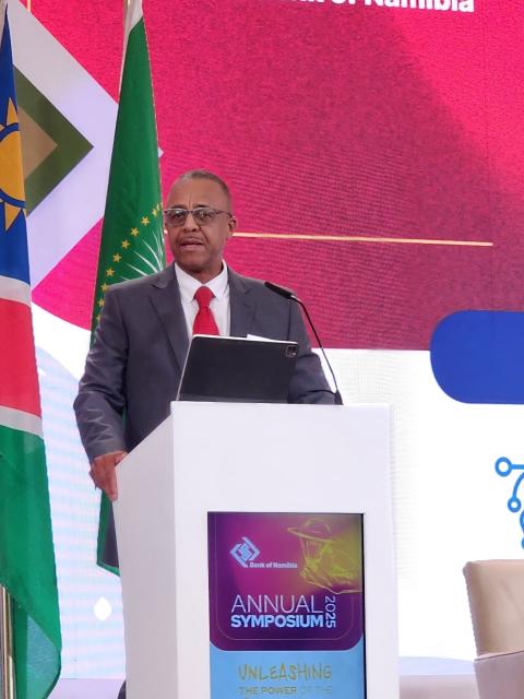 WINDHOEK, 13 November 2025 - Deputy Governor of the Bank of Namibia (BoN), Ebson Uanguta. (Photo by: Molly Weyulu) NAMPA