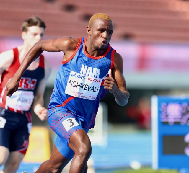 TOKYO, 18 November 2025 - Namibian sprinter with a hearing impairment Elifas Nghikevali while in action at the Komazawa Olympic Park General Sports Ground Athletic Field in Tokyo, Japan during the 400m heats at the 2025 Deaflympic Games. (Photo by: Hesron Kapanga) NAMPA