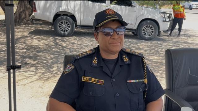 OMUTHIYA, 21 November 2025- Oshikoto police commander, Commissioner Ndafudha Iifo during the launching campaign of Safer Namibia on Friday.

(Photo: contributed) NAMPA