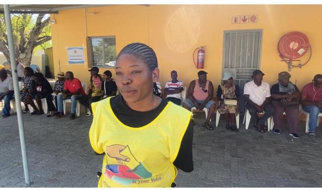 OSHAKATI,26 November 2025 -  The presiding officer at Leo Shoopala hall polling station in the Oshakati East Constituency, Victorina Joona. (Photo: Ester Hakaala) NAMPA 