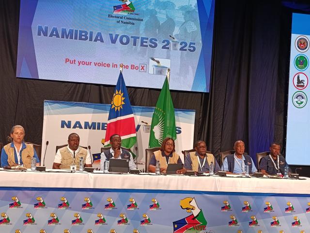 Windhoek, 26 November 2025 - ECN officials at the ECN results center in Windhoek. (Photo by: Ali Negumbo) NAMPA