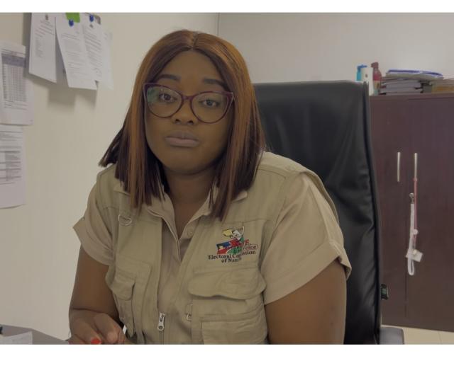 OMUTHIYA, 26 NOV (NAMPA) - Oshikoto Regional Electoral Officer, Ester Hipangelwa. (Photo by Eba Kandovazu) NAMPA