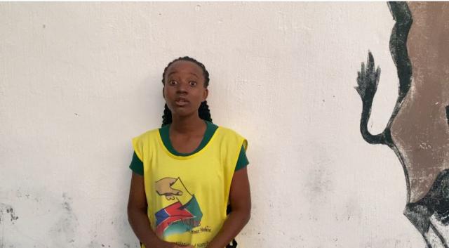 OSHAKATI, 26 November 2025 - Anastasia Shinangolo, the presiding officer at the Omeege Junior Primary School polling station in Oshakati East Constituency. (Photo by: Ester Hakaala) NAMPA 