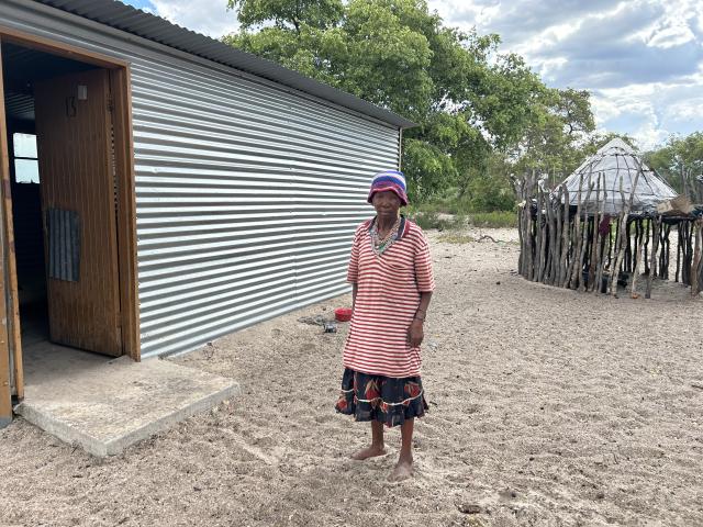 OMUNDAUNGILO, 27 November 2025 - Julia Vilho pictured in front of her home. (Photo by: Eba Kandovazu) NAMPA