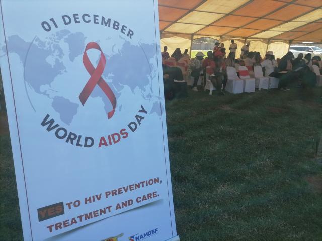 OTJIWARONGO, 01 December 2025 - A section of community members at the 2025 commemoration of World Aids Day on Monday at Otjiwarongo in the Otjozondjupa. (Photo by: Mulisa Simiyasa) NAMPA 