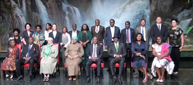 WINDHOEK, 01 December 2025 - President Netumbo Nandi-Ndaitwah on Monday launched three national task forces to tackle health, housing, land, and economic recovery, and appointed 54 members to serve on the committees. (Photo by: Paulina Stefanus) NAMPA