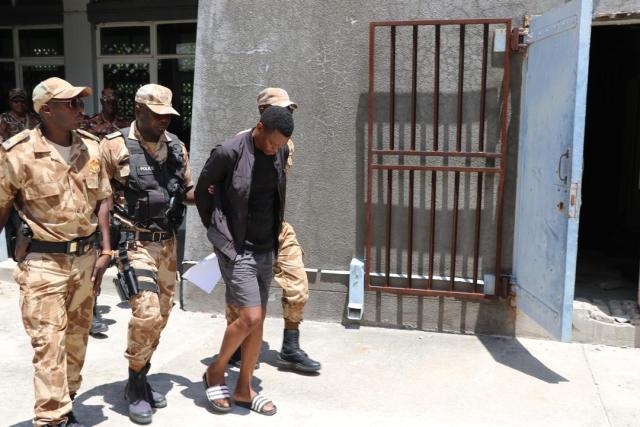 KATIMA MULILO, 03 December 2025 - 44-year-old Steven Naruseb who alleged murdered his 33-year old wife Rachel Ikume Simasiku in the Chotto informal settlement on Sunday night and subsequently handed himself over to the Katima Mulilo police station on Tuesday morning made his first court appearance in the Katima Mulilo Magistrate court on Wednesday. 

(Photo: Contributed)