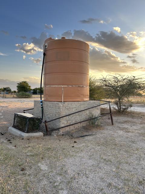 ONALUKULA, 25 November 2025 - An empty community water tank in Onalukula. (Photo by: Eba Kandovazu) NAMPA