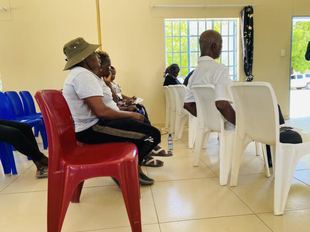 OMUTHIYA, 04 December 2025 - Business owners from within Omuthiya attending the consultation meeting on the Namibia
Investment Promotion Bill. (Photo by: Max Henrich) NAMPA