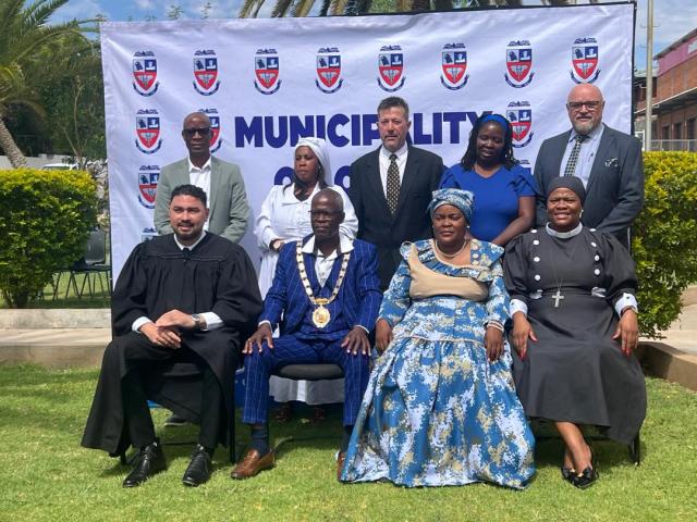 OUTJO, 05 December 2025- The newly sworn in local authority council of Outjo municipality. (Photo: Dalene Kooper) NAMPA 