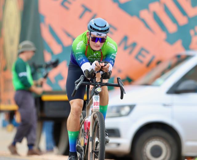 WINDHOEK, 05 December 2025 - Namibia’s endurance cyclist Drikus Coetzee while in action during the 2025 Nedbank Desert Dash.
The 21st edition of the iconic endurance event saw riders take off from the Grove Mall in Windhoek and concluded at Platz Am Meer in Swakopmund, riding accross the ancient Namib Desert. (Photo by: Hesron Kapanga) NAMPA
