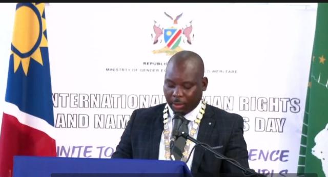 KATIMA MULILO, 10 December 2025 - Newly sworn-in Katima Mulilo Mayor, Kabende Kabende has called for the continuation of efforts to fight GBV as the curtain to the 16 Days of Activism Against GBV officially came down on Wednesdays during the official commemoration of the International Human Right Day / Namibian Women’s Day here.

(Photo: Contributed)
