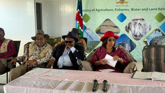 GAM, 11 December 2025 - Minister of Agriculture, Fisheries, Water and Land Reform Inge Zaamwani announced on Thursday in Gam that families that willingly returned from Gam will be resettled at the Otjipaheua farm. (Photo: Contributed)