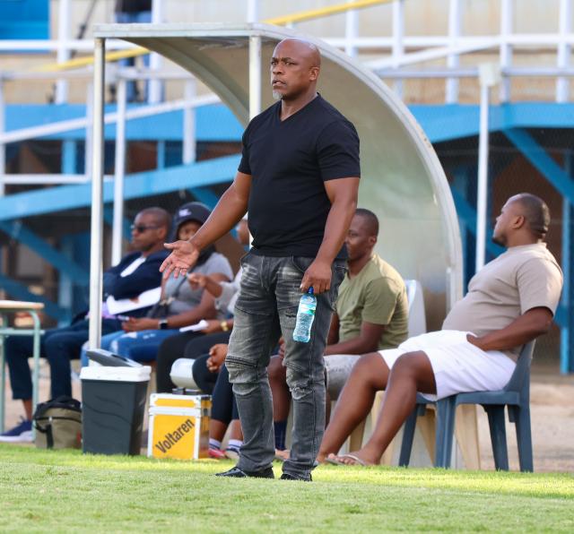 WINDHOEK, 13 December 2025 - UNAM Football Club head coach Robert Nauseb during Round 12 of the Namibia Premier Football League match against African Stars at the UNAM Stadium. The game ended 1-1 extending UNAM's unbeaten run to 12 matches during the 2025/26 Premier League  Season. (Photo by: Hesron Kapanga) NAMPA